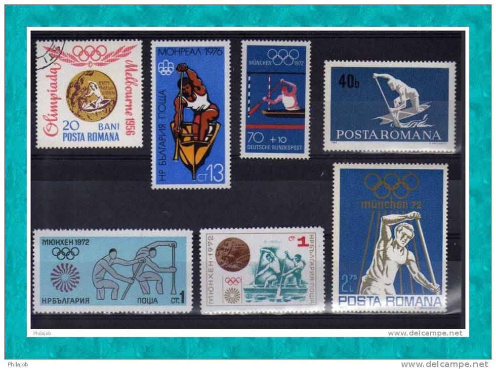 Lot De 7 Timbres NEUFS ** MNH " CANOE " Parfait état (48) - Kanu