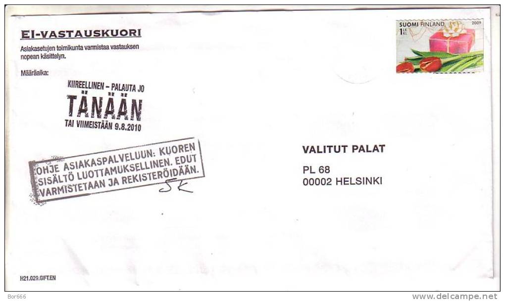 GOOD FINLAND Postal Cover 2011 - Good Stamped: Gift / Flowers - Briefe U. Dokumente