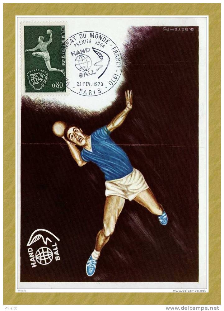 1970 :  N° YT 1629 " 7° Championnat Du Monde De Handball  ". Editions BOURGOGNE + Prix Dégressif. - Handball