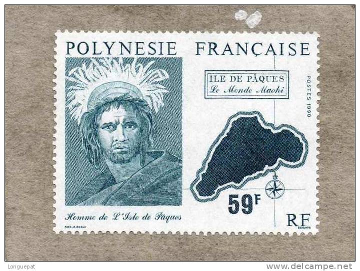 Polynésie :Française:  Le Monde Maohi  (île De Pâques Et Homme De L´île De Pâques)-  Timbre Contesté Par Le Chili - - Unused Stamps