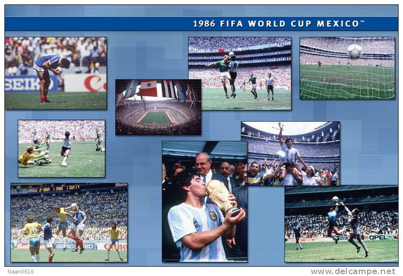 [Y38-44  ]  1986 FIFA World Cup Mexico   , Postal Stationery -- Articles Postaux -- Postsache F - 1986 – Mexique