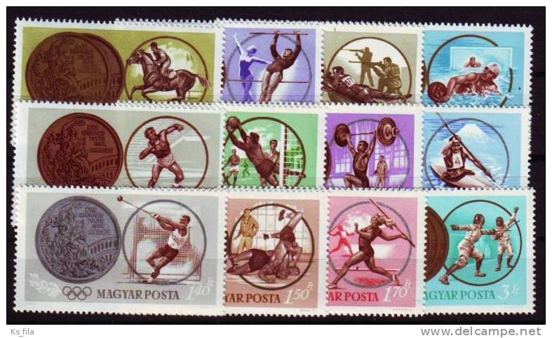 HUNGARY - 1965. Olympic Games, Tokyo, Hungarian Winners' Medals - MNH - Nuevos