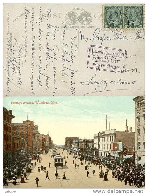 Winnipeg - Portage Avenue         1911 - Winnipeg