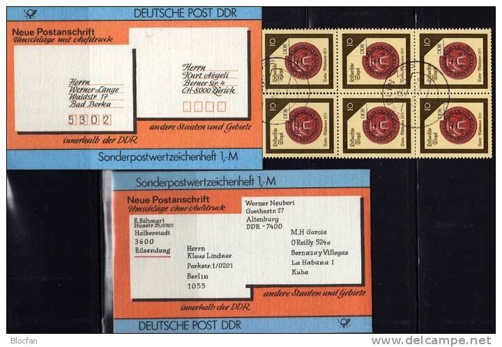 SMH 33 Internationale Anschrift 1987 Adressen DDR 3156 10x Plus SMHD33 O 9€ Mit Siegel Der Sattler Booklet From Germany - Postzegelboekjes