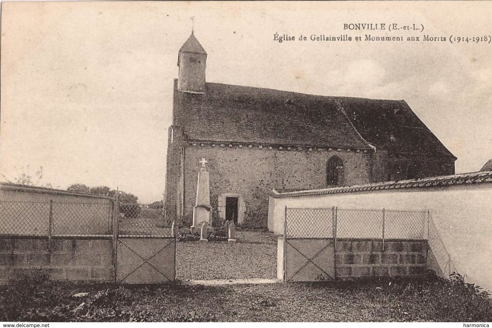 BONVILLE EGLISE DE GELLAINVILLE ET MONUMENT AUX MORTS - Otros & Sin Clasificación