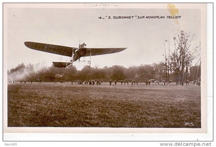 Aviation "E Dubonnet" Sur Monoplan Tellier - 1914-1918: 1st War