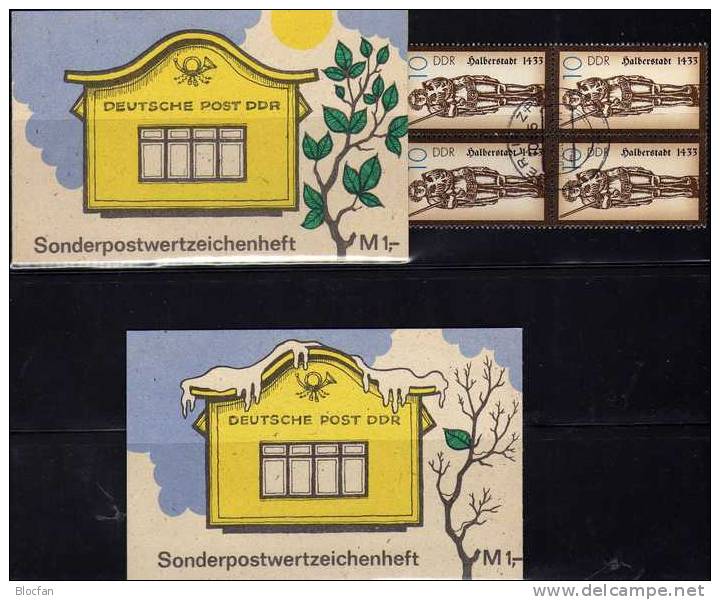 SMH 42 Briefkasten Im Sommer Und Winter 1988 DDR 10x3286 Plus SMHD42 O 11€ Roland Von Halberstadt Booklet From Germany - Postzegelboekjes