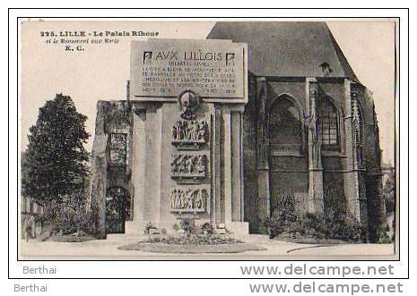 59 LILLE - Le Palais Rihour Et Le Monument Aux Morts - Lille