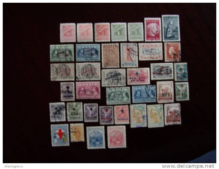 GREECE 1914-1956 SELECTION Of THIRTY SIX STAMPS USED And NOT USED. - Collections