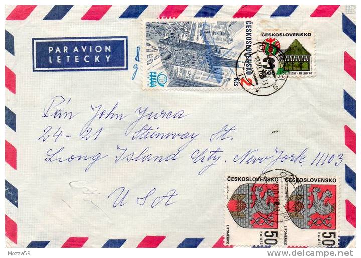 Czechoslovakia 1978, Air Letter Ostrava To Long Island USA - Lettres & Documents