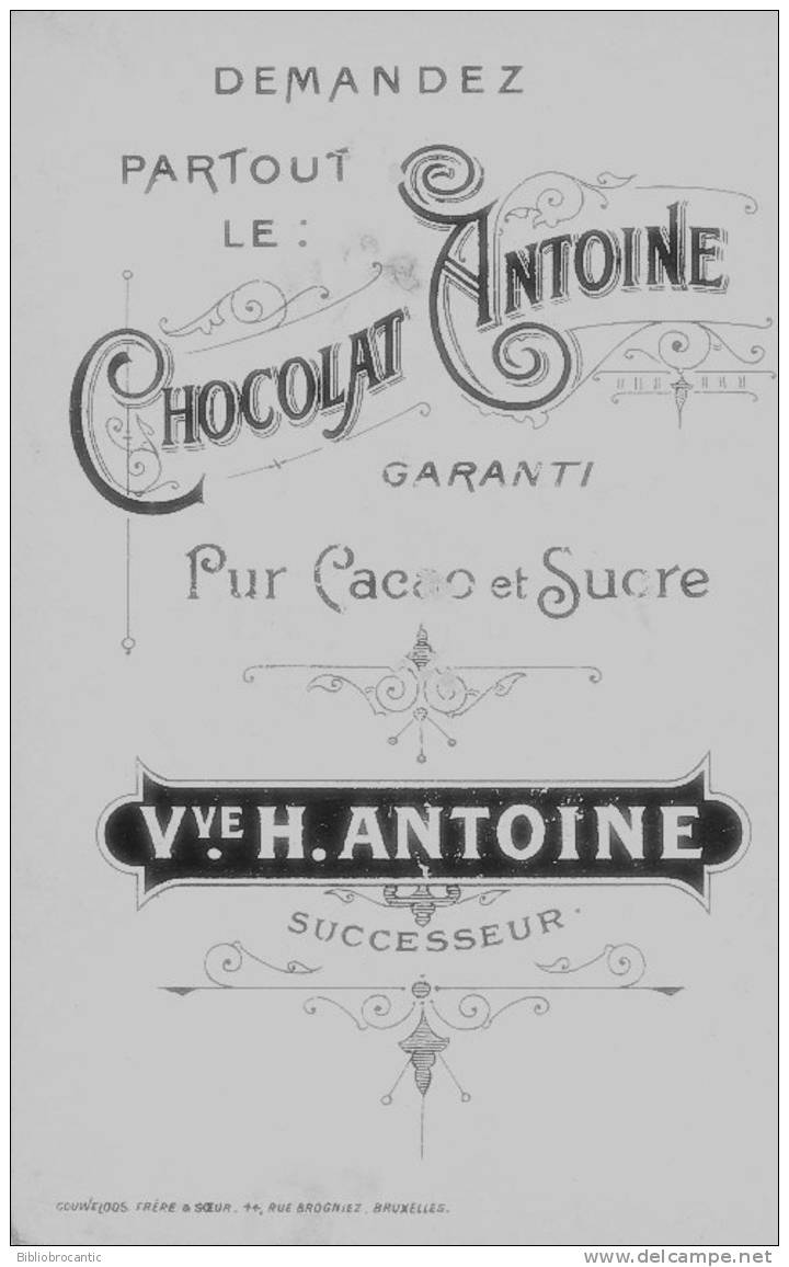 CHROMO-PUB : CHOCOLAT ANTOINE, BRUXELLES - FACTEUR -  KLONDYKE (ETATS-UNIS) - Autres & Non Classés