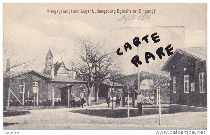 ALLEMAGNE En 1916,GERMANY,DEUTSCHLAND,camp De Prisonniers De Guerre Français,KRIEGSLANGENEN LAGER,LUDWIGBURG,eglosheim, - Ludwigsburg