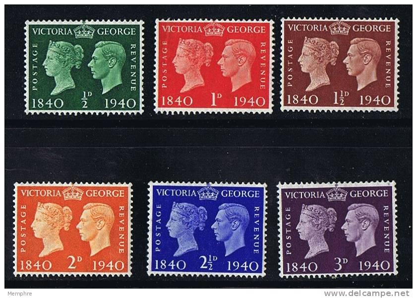 1940  Stamp Centennial  SG 479-484  MNH  ** - Ungebraucht