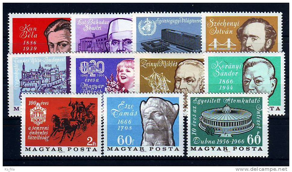 HUNGARY - 1966. Anniversaries - Events - MNH - Unused Stamps