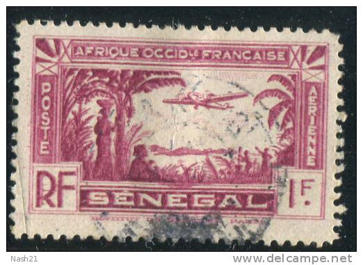 1935 - France - Afrique - A.O.F- Sénégal - Aérien - 1 Fr Lilas - - Poste Aérienne