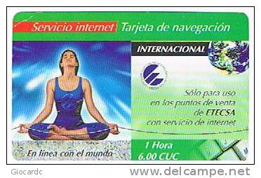 CUBA - ETECSA  (GSM RECHARGE) - SERVICIO INTERNET: GIRL 6,00 CUC - USED  -  RIF. 2682 - Kuba