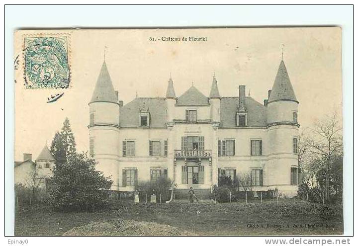Br - 03 - FLEURIEL - Château  - édition Denizot - Autres & Non Classés