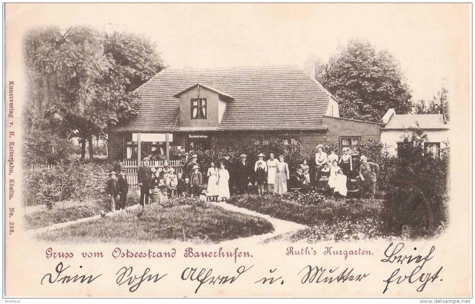 Bauerhufen Koszalin Ruths Kurgarten Belebt 7.7.1902 Gelaufen Chlopy Köslin - Pommern