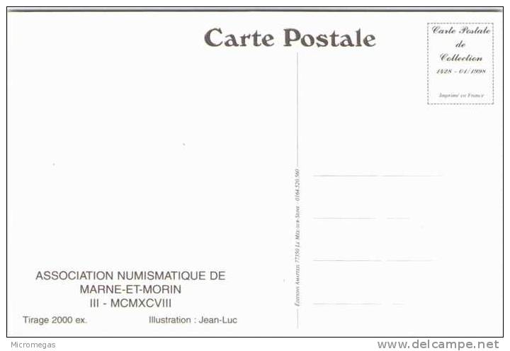 Jean-Luc - Association Numismatique De Marne-et-Morin 1998 - Veyri, Bernard