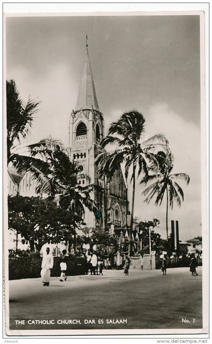 The Catholic Church Dar Es Salaam No 7  Postally Used 2 Stamps 1952 Uganda - Tanzanie