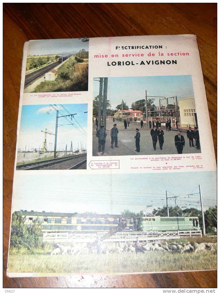 AVIGNON -LORIOL" ELECTRIFICATION DE LA LIGNE  " HEBDO VIE DU RAIL JUIN 1959 N 719 - Ferrocarril & Tranvías