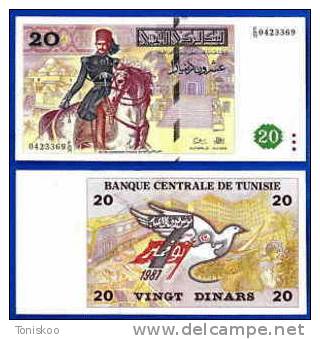 TUNISIA 20 Dinars 1992 P-88 UNC CV=$30.00 - Tunisia