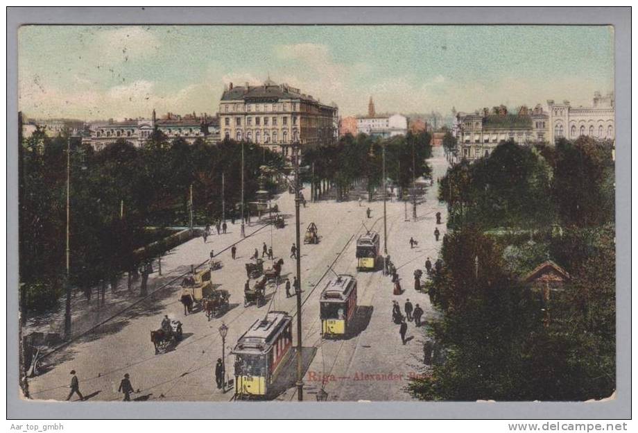 Lettland Riga Alexander-Boulv. 1907-10-30 Foto - Lettonie