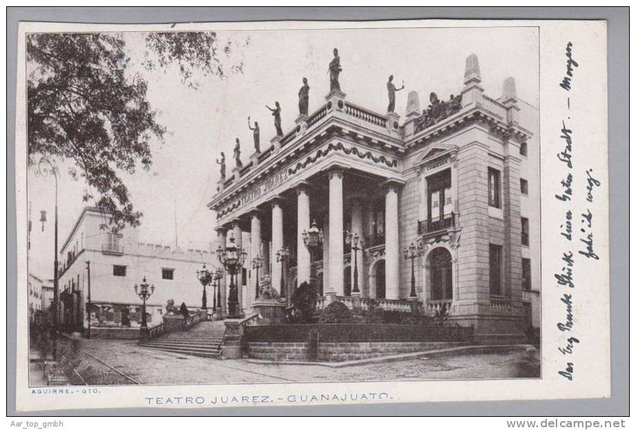 Mexico Guanajuato Teatro Juarez 1907-03-26 Foto A.Guirre - Mexique