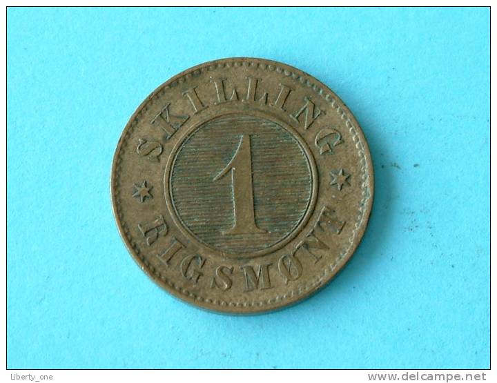 1856 - 1 SKILLING RIGSMONT / KM 763 ( For Grade, Please See Photo ) ! - Danemark