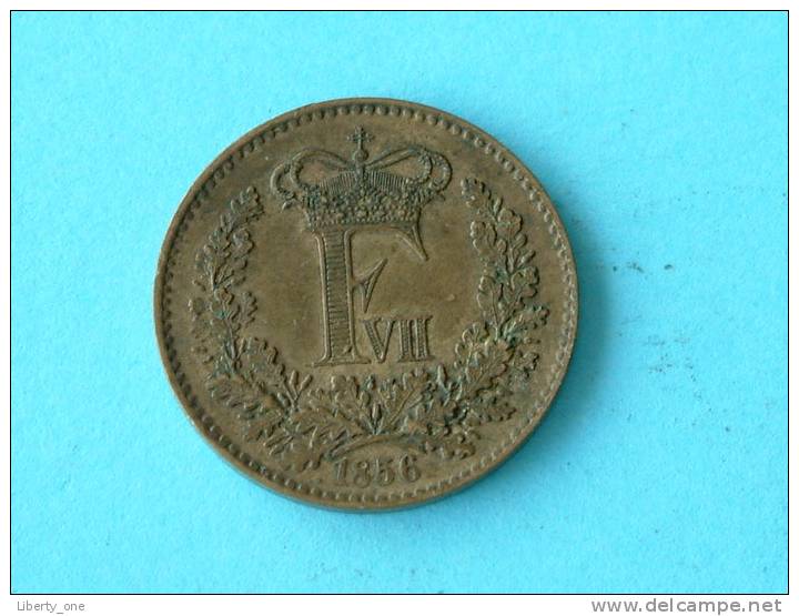 1856 - 1 SKILLING RIGSMONT / KM 763 ( For Grade, Please See Photo ) ! - Danemark