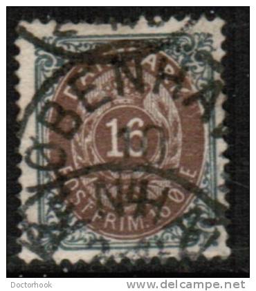 DENMARK   Scott #  30  F-VF USED - Gebruikt