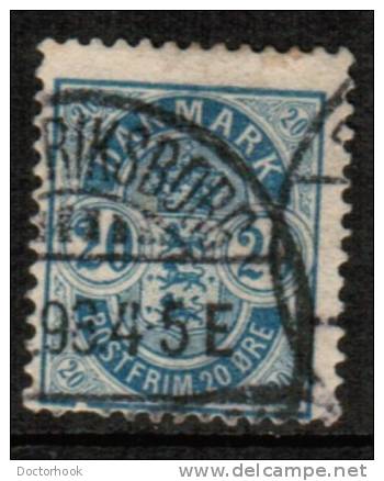 DENMARK   Scott #  48  F-VF USED - Oblitérés