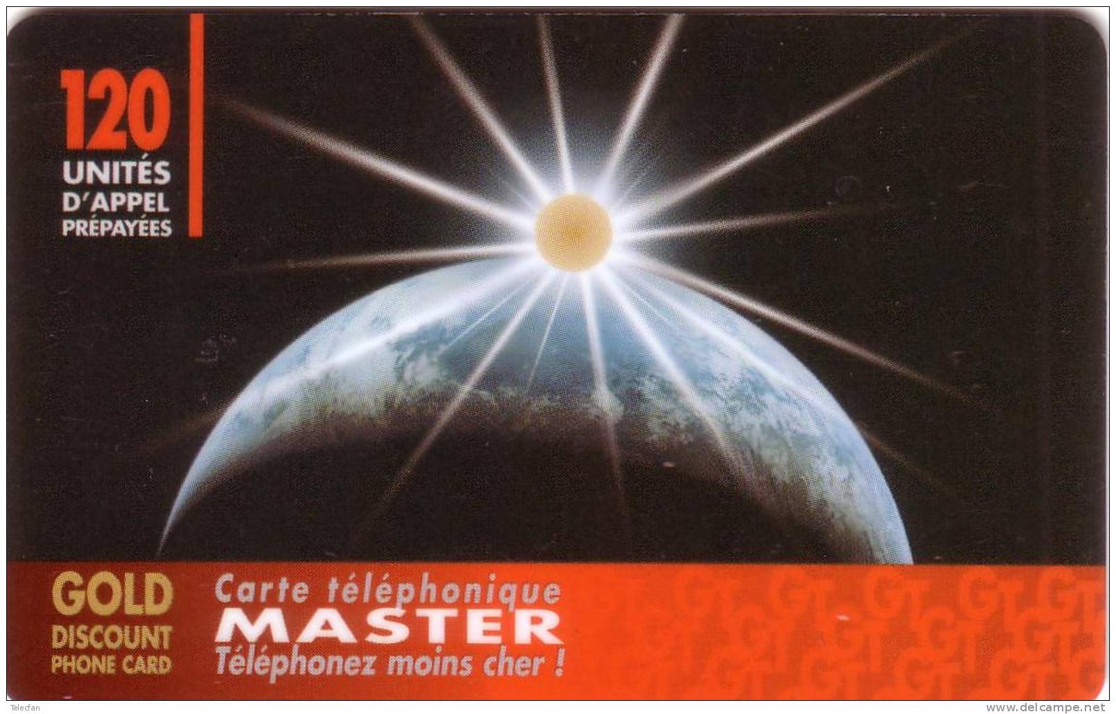 FRANCE PREPAID MASTER 120U ECLIPSE SUPERBE - Astronomie