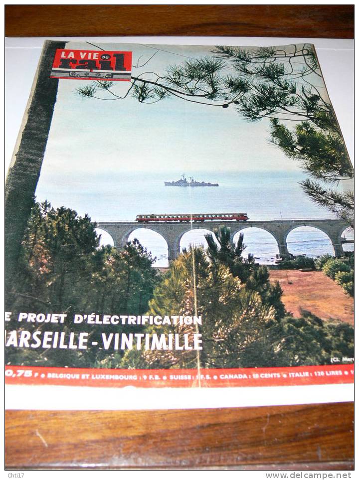 MARSEILLES - VINTIMILLE " ELECTRIFICATION DE LA LIGNE " HEBDO VIE DU RAIL   DECEMBRE   1963   N   923 - Trains