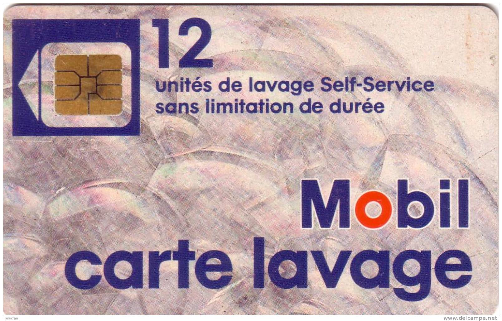 FRANCE CARTE LAVAGE MOBIL 12U UT SUPERBE - Lavage Auto