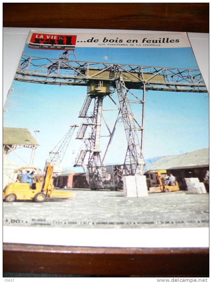 LA CHAPELLE" LA PAPETERIE FABRIQUATION ET EXPORTATION "  HEBDO VIE DU RAIL   AVRIL    1968   N   1140 - Trenes