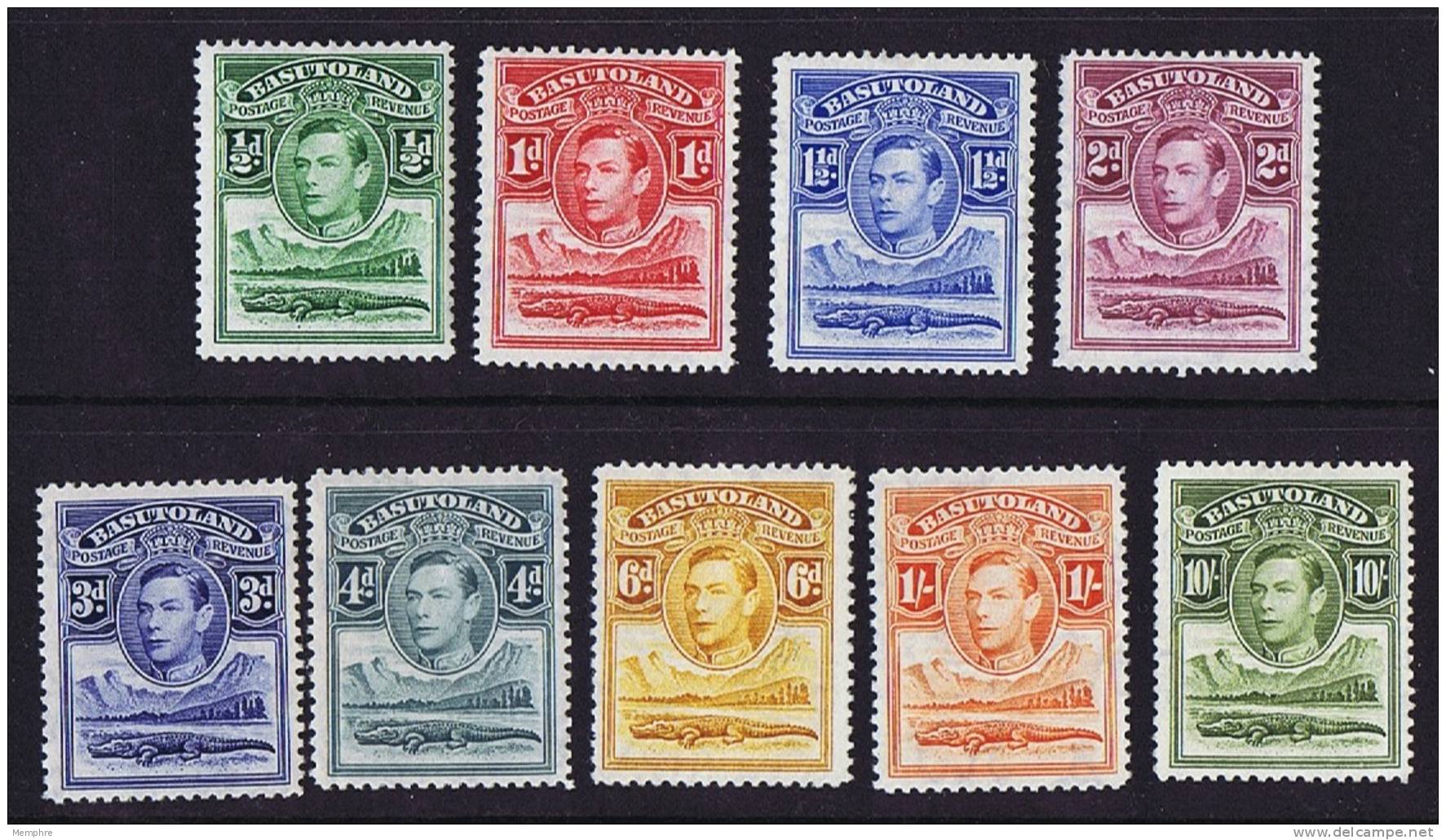 BASUTOLAND 1938  George VI Definitives  Mint Lightly Hinged - 1933-1964 Kronenkolonie