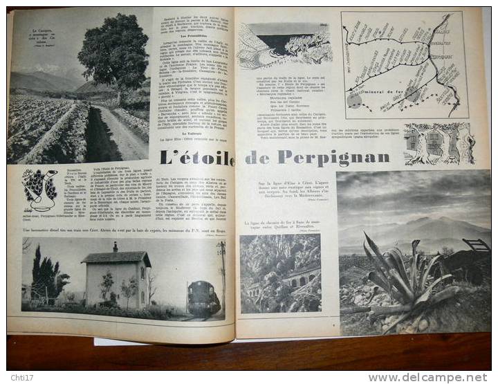 PERPIGNAN " VOIES DU ROUSSILLON "  HEBDO VIE DU RAIL   FEVRIER  1955  N  486 - Trains