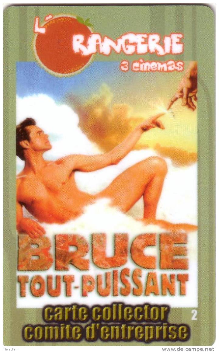 FRANCE CINECARTE CINEMA 3 SALLES L´ORANGERIE BRUCE TOUT PUISSANT NEUVE MINT - Bioscoopkaarten