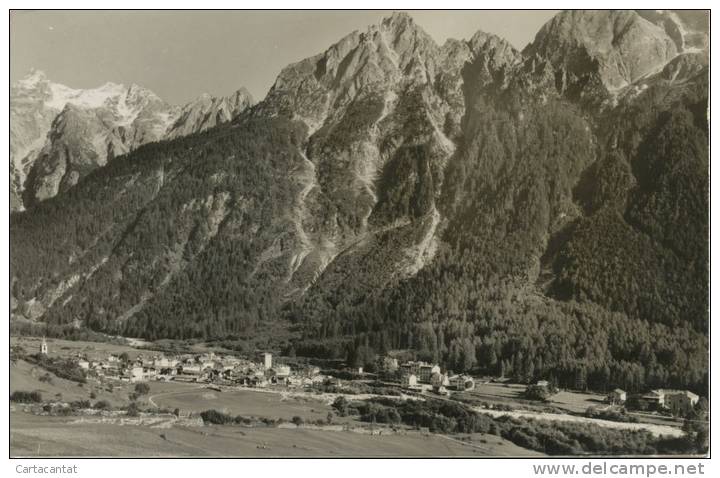 VAL BREGAGLIA - VICOSOPRANO COL GRUPPO CIMA DEL LARGO - BACONE. CARTOLINA DEL 1951 - Bregaglia