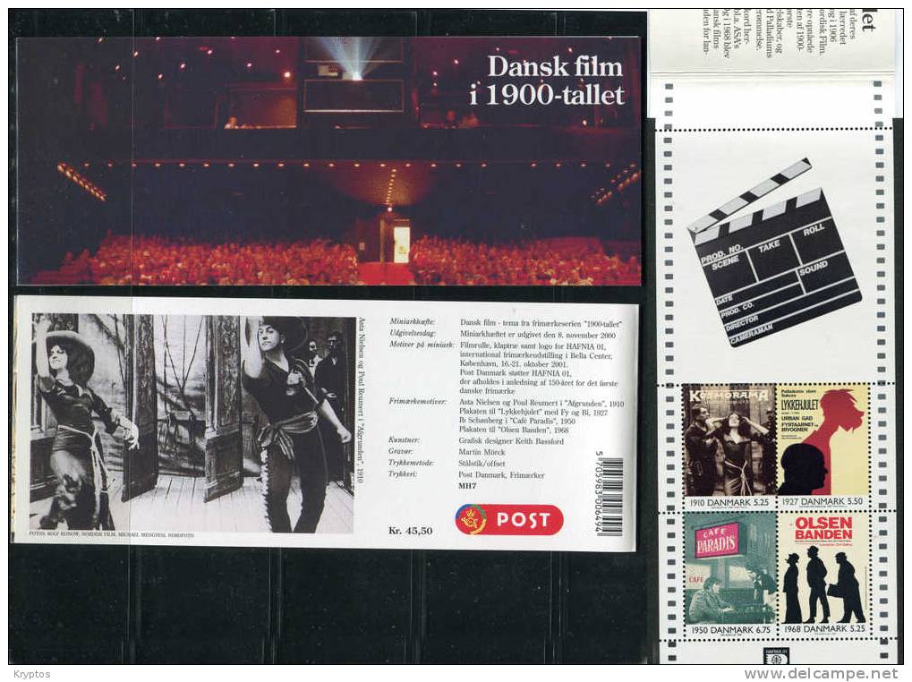 Denmark 2000 - Danish Film (2 Blocks Of 4)  In Booklet - Complete - Libretti
