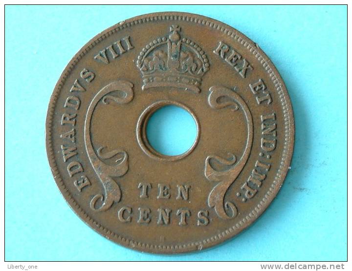 1936 - 10 CENTS / KM 24 ( For Grade, Please See Photo ) ! - British Colony