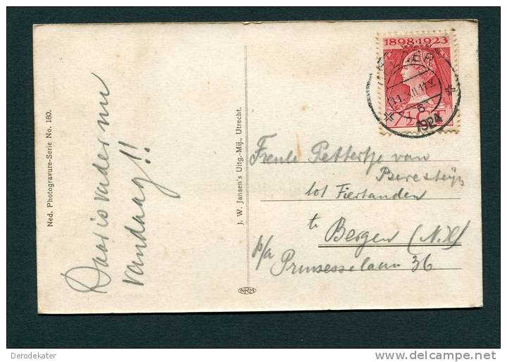 Bergen N.H. Damlander Molen 1929 Gelopen. Stempel Apeldoorn. Moulin. Fraai! - Andere & Zonder Classificatie