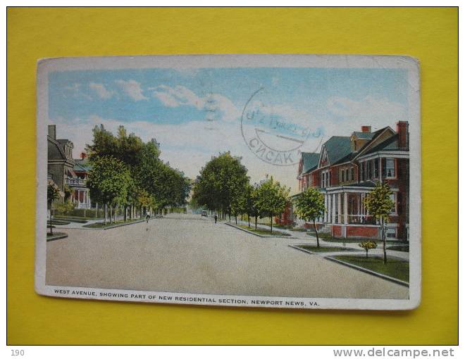 WEST AVENUE,SHOWING PART OF NEW RESIDENTIAL SECTION,NEWPORT NEWS,VA - Newport News