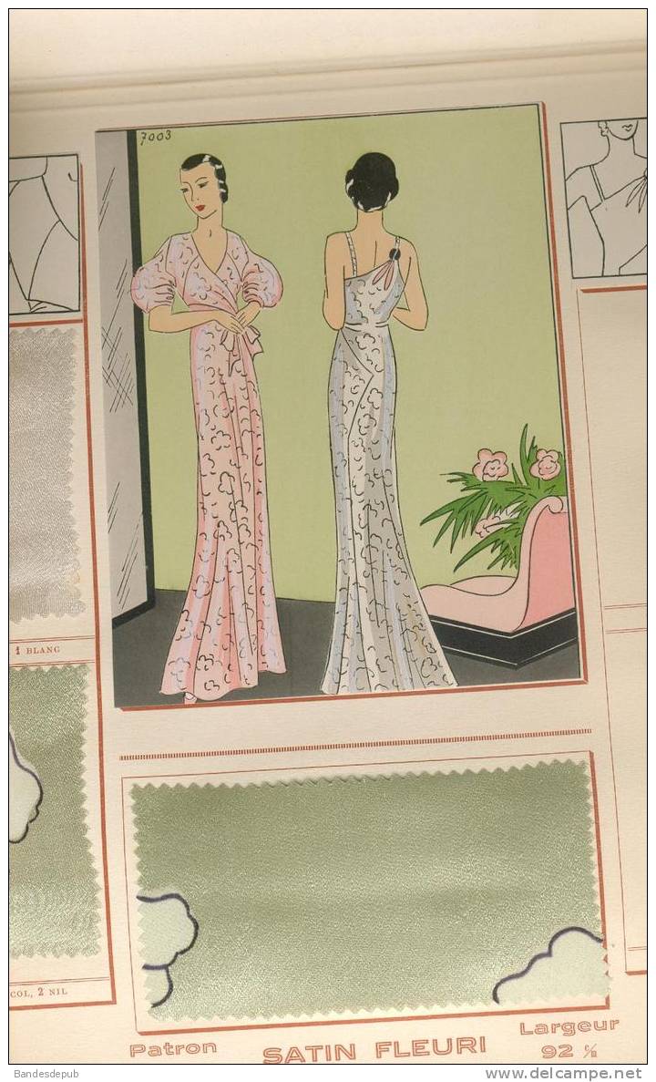 Soieries  Vermont Paris Lyon Soie Saison 1932 1933 Superbe Catogue Illustré Couture Modèle échantillon Tissus - Catalogi