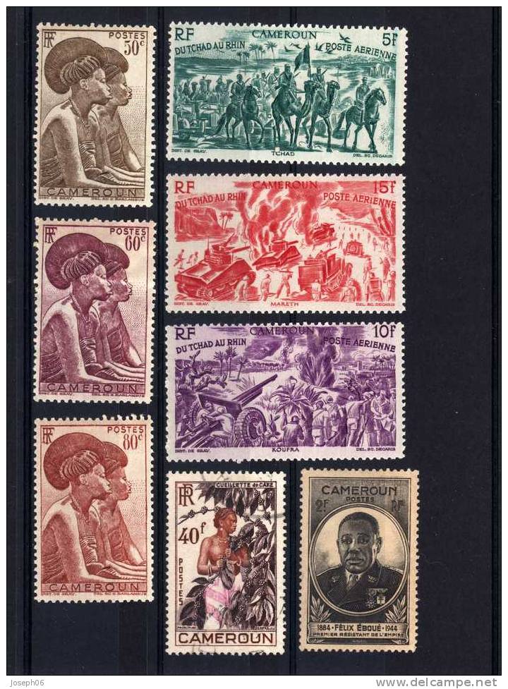 CAMEROUN   P.A.  Y.T. N° 32 à 34  274  279  281  NEUF  Trace De Charnière N°299 Oblitéré - Unused Stamps