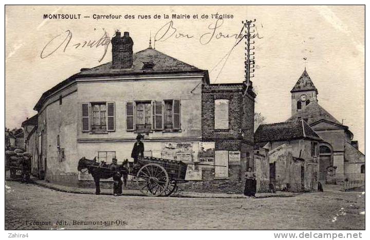 Montsoult  -  Carrefour Des Rues De La Mairie Et De L'église - Montsoult