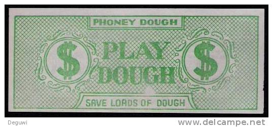 Spielgeld, Play Money, Nepgeld, Scolaire 153 X 64 Mm, 1000 Dollar "DOUGH", Beids. Druck, Paper, RRR, UNC - Sonstige & Ohne Zuordnung