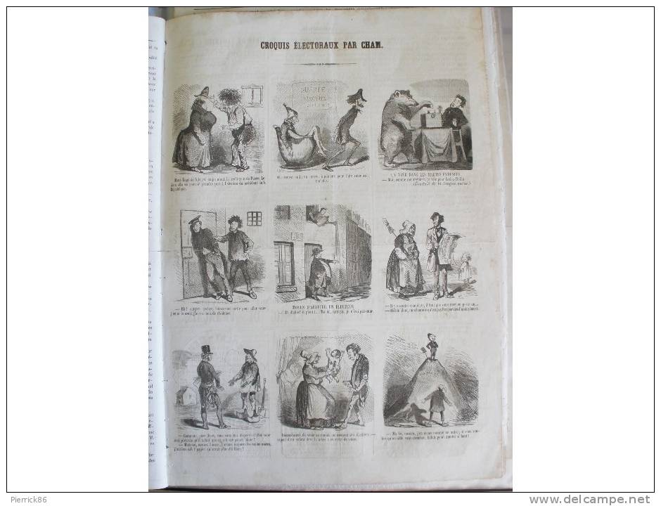 1848 LE CHARIVARI ELECTION PRESIDENTIELLE CROQUIS ELECTORAUX PAR CHAM - 1800 - 1849