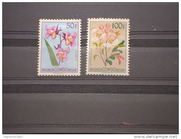CONGO - 1952 FIORI 50f.+100f.-NUOVI(+)-TEMATICHE - Mint/hinged